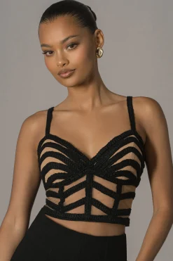 JLUXLABEL Black Serenity Bay Top