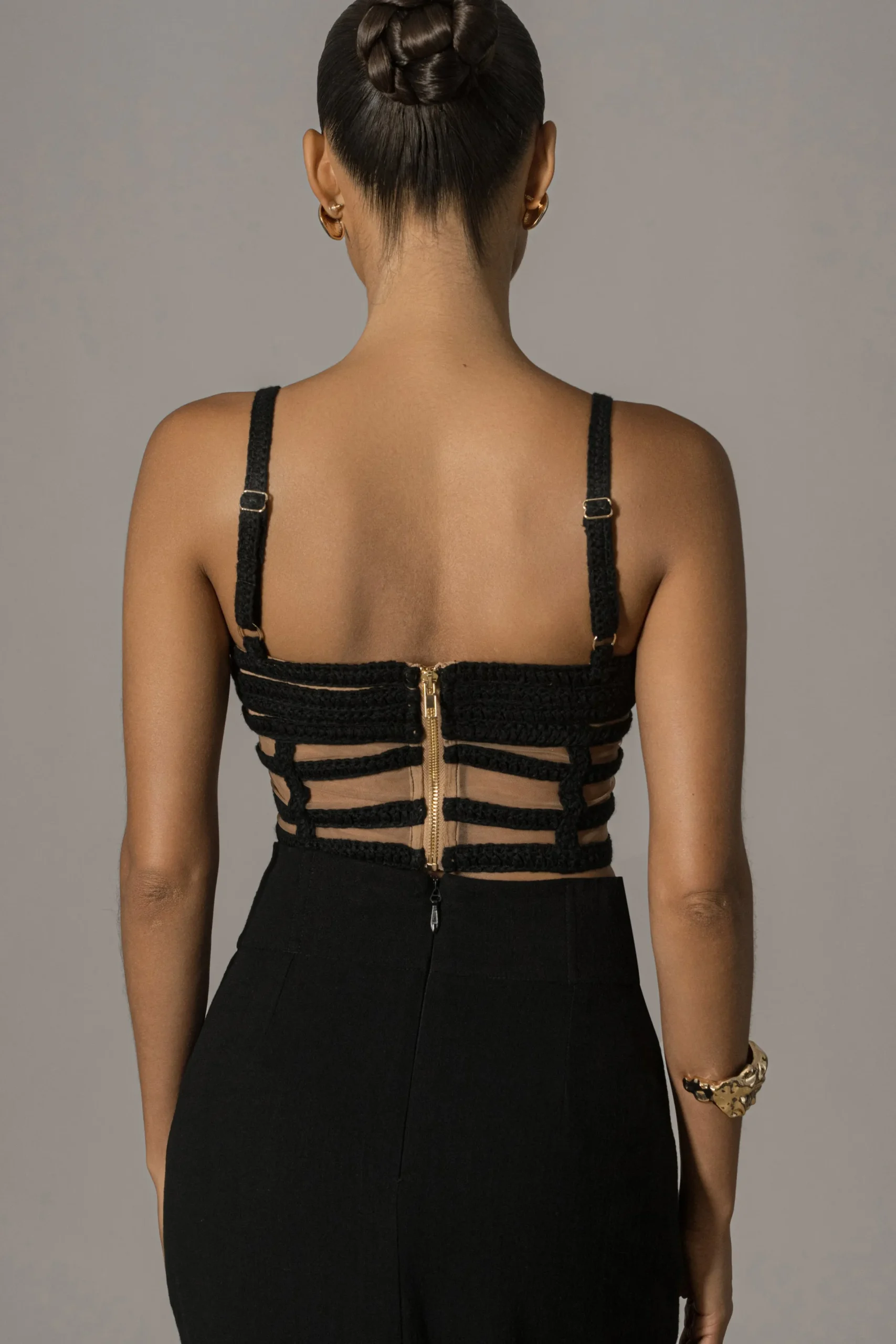 JLUXLABEL Black Serenity Bay Top