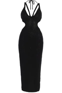 JLUXLABEL Black Serenity Cutout Midi Dress