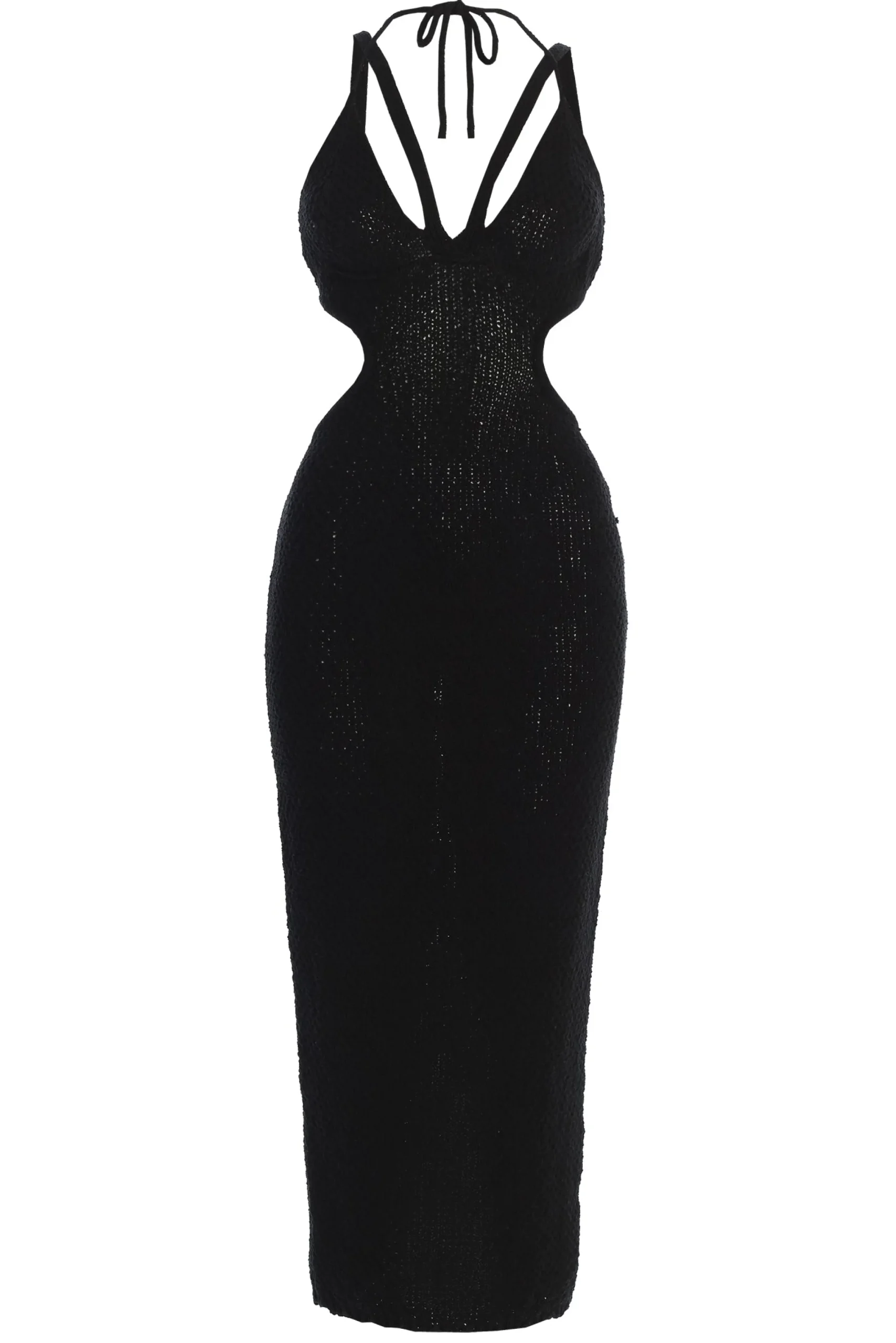 JLUXLABEL Black Serenity Cutout Midi Dress