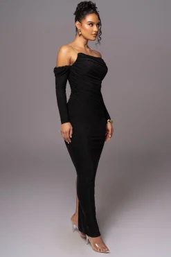 JLUXLABEL Black Serina Maxi Dress
