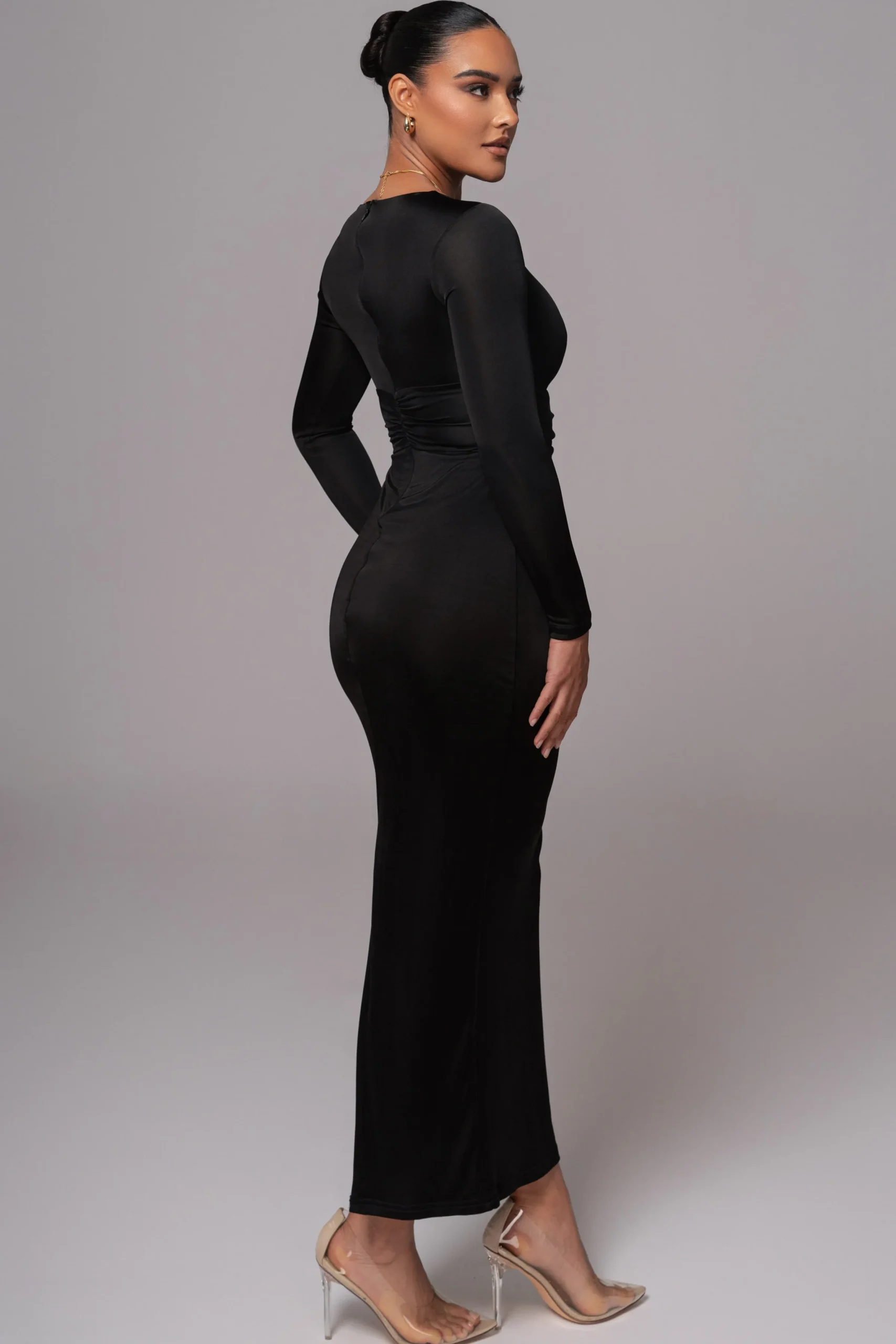 JLUXLABEL Black Soiree Cutout Maxi Dress