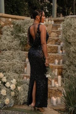 JLUXLABEL Black Sparkling Moments Sequin Maxi Dress