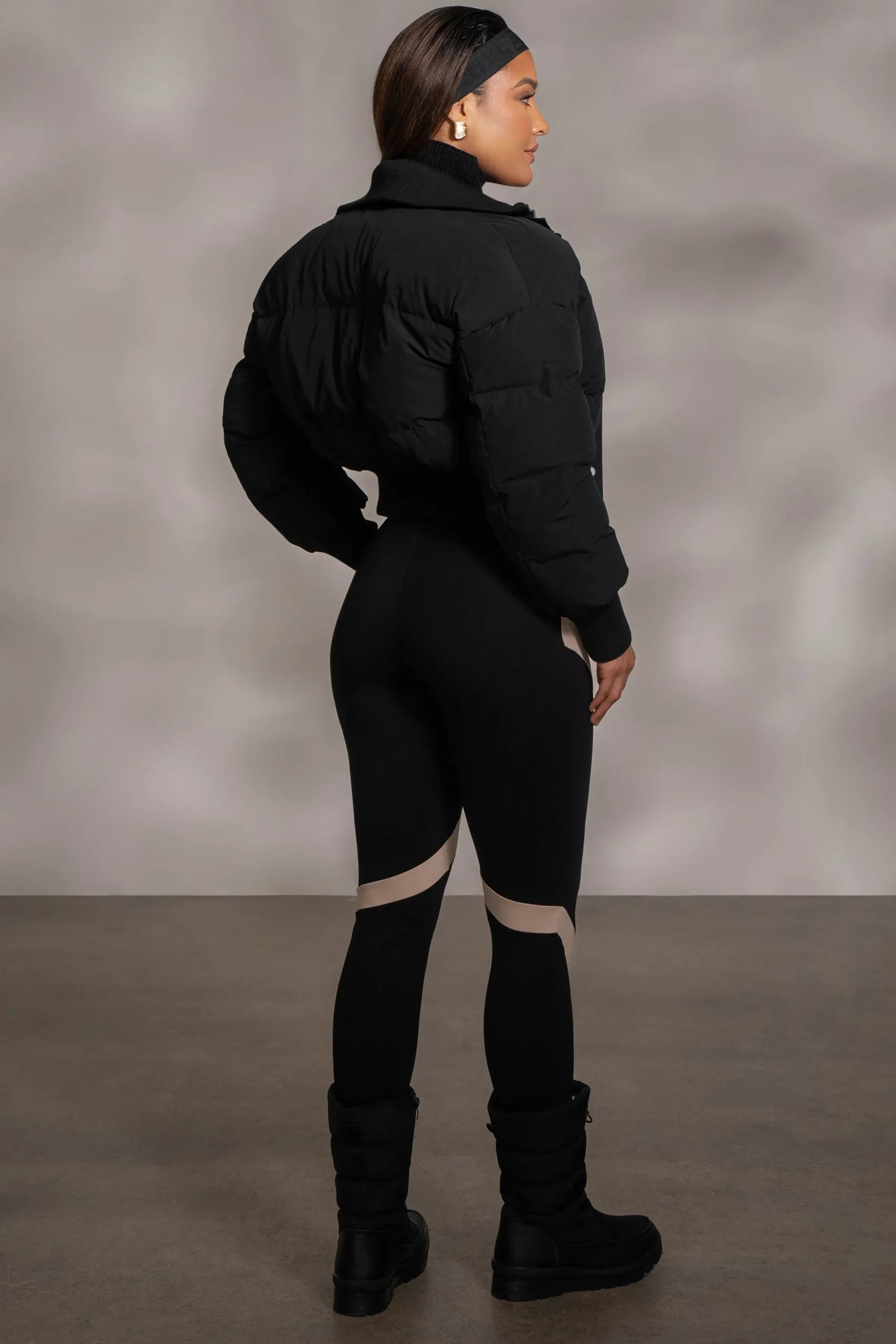 JLUXLABEL Black Stassie Ribbed Jacket