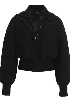 JLUXLABEL Black Stassie Ribbed Jacket
