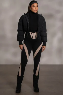 JLUXLABEL Black Stassie Ribbed Jacket