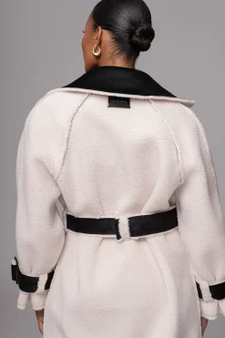 JLUXLABEL Black Suede And Sherpa Reversible Coat