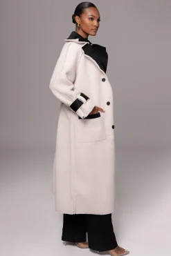 JLUXLABEL Black Suede And Sherpa Reversible Coat
