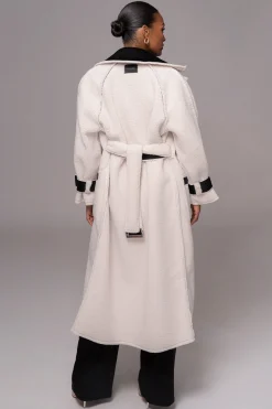 JLUXLABEL Black Suede And Sherpa Reversible Coat