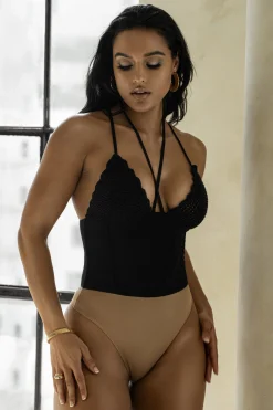 JLUXLABEL Black Summer Bliss Crochet Set