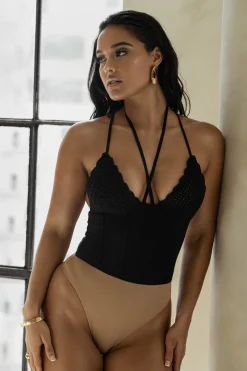 JLUXLABEL Black Summer Bliss Crochet Set