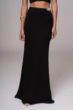 JLUXLABEL Black Summer Horizon Skirt Set