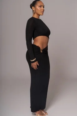 JLUXLABEL Black Summer Romance Cutout Dress