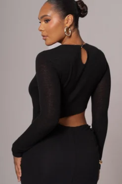 JLUXLABEL Black Summer Romance Cutout Dress