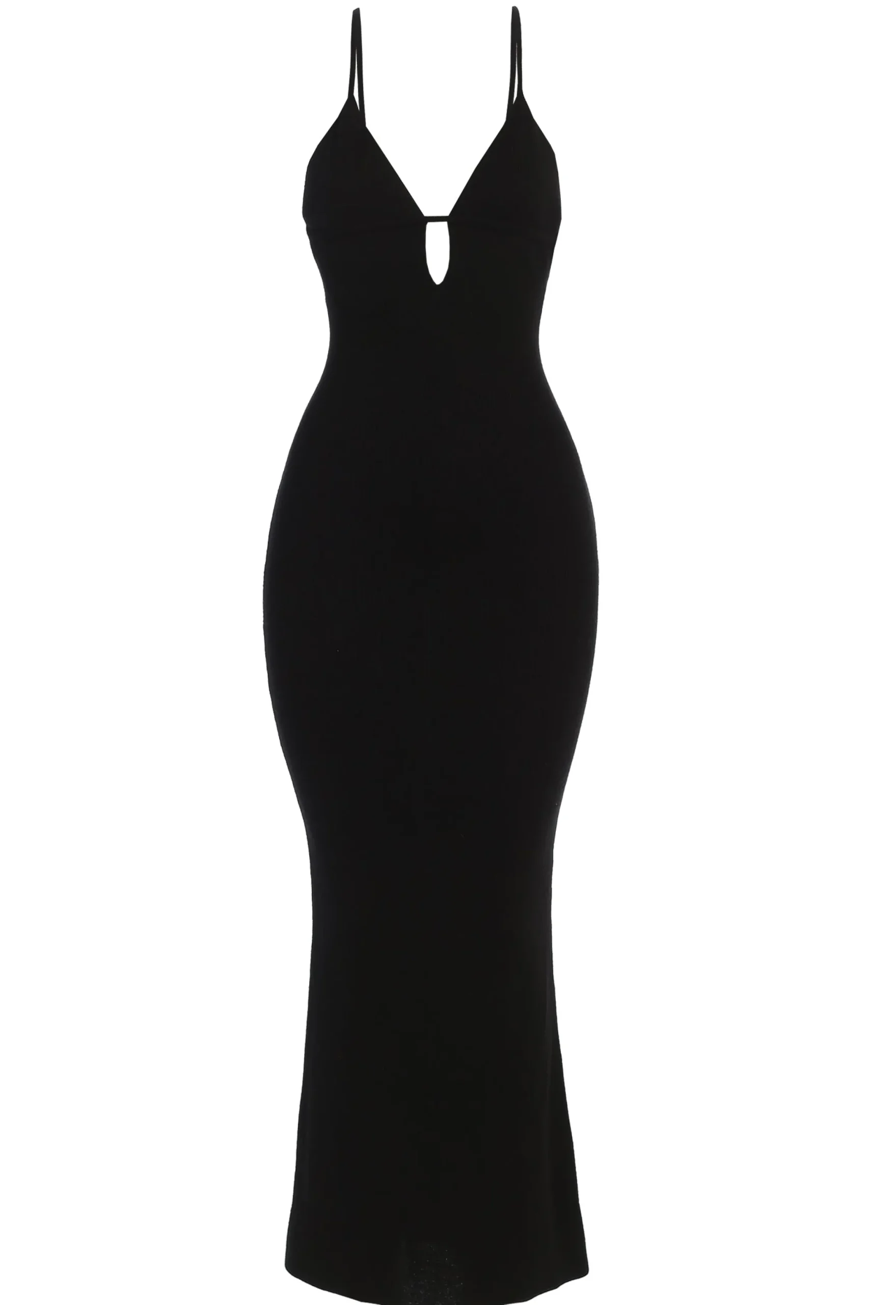 JLUXLABEL Black Sun Rays Knit Maxi Dress
