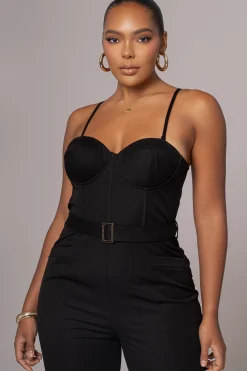 JLUXLABEL Black Sweetheart Aroma Jumpsuit