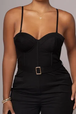 JLUXLABEL Black Sweetheart Aroma Jumpsuit