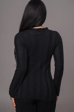 JLUXLABEL Black Take A Chance Ribbed Pant Set