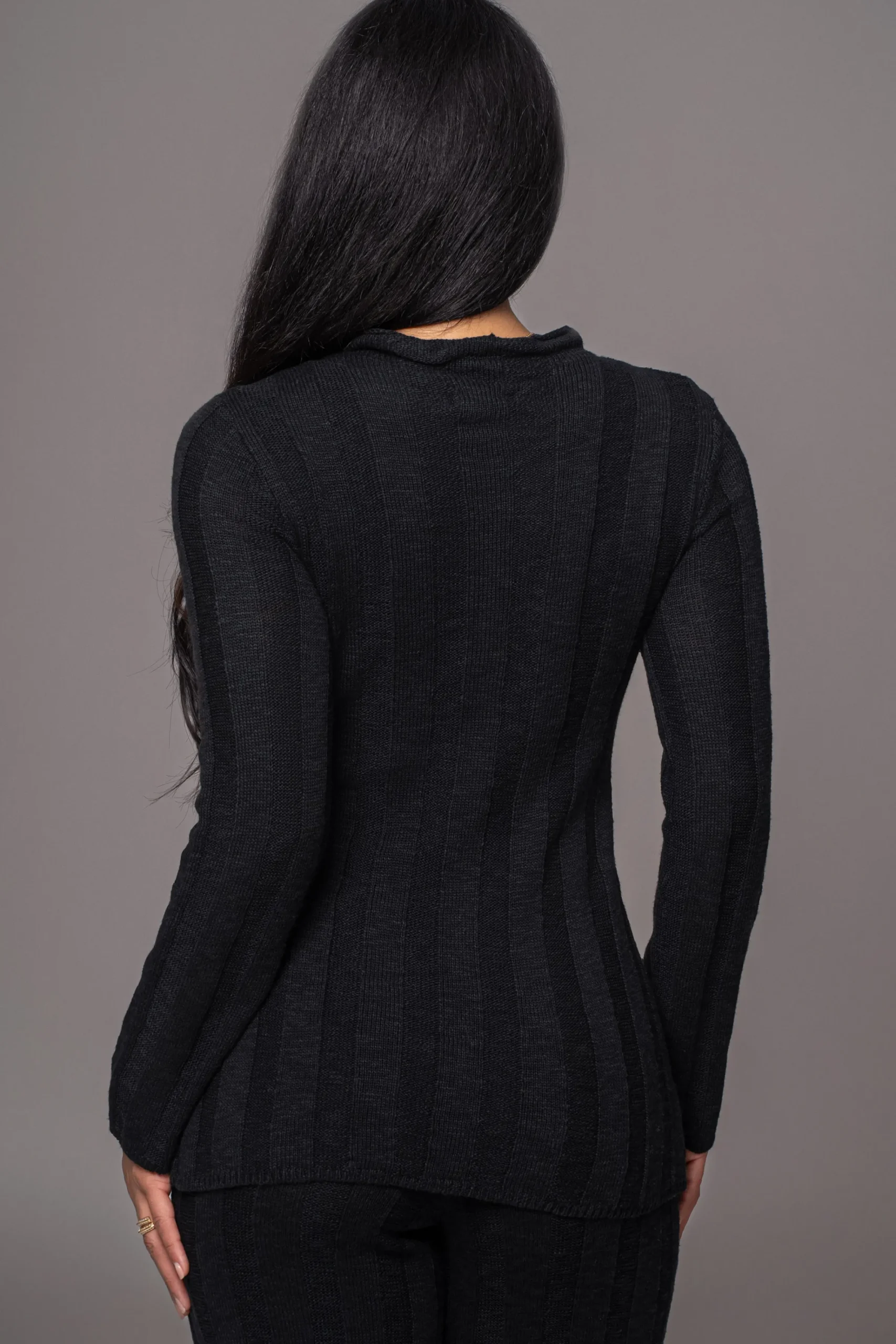 JLUXLABEL Black Take A Chance Ribbed Pant Set