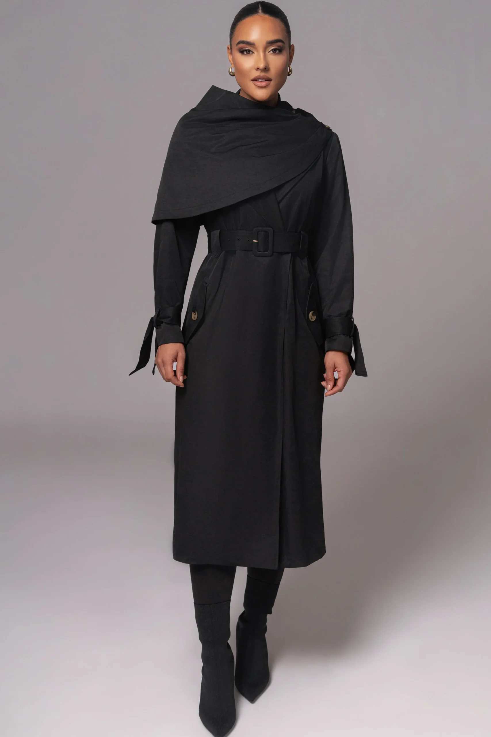 JLUXLABEL Black The Classic Trench Coat