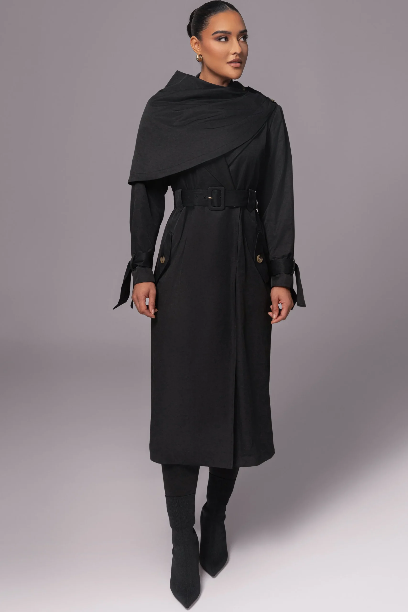 JLUXLABEL Black The Classic Trench Coat