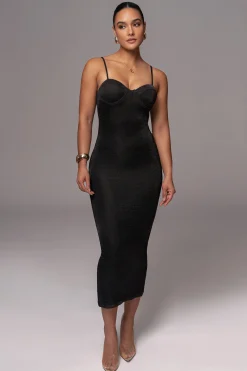 JLUXLABEL Black Twilight Elegance Maxi Dress