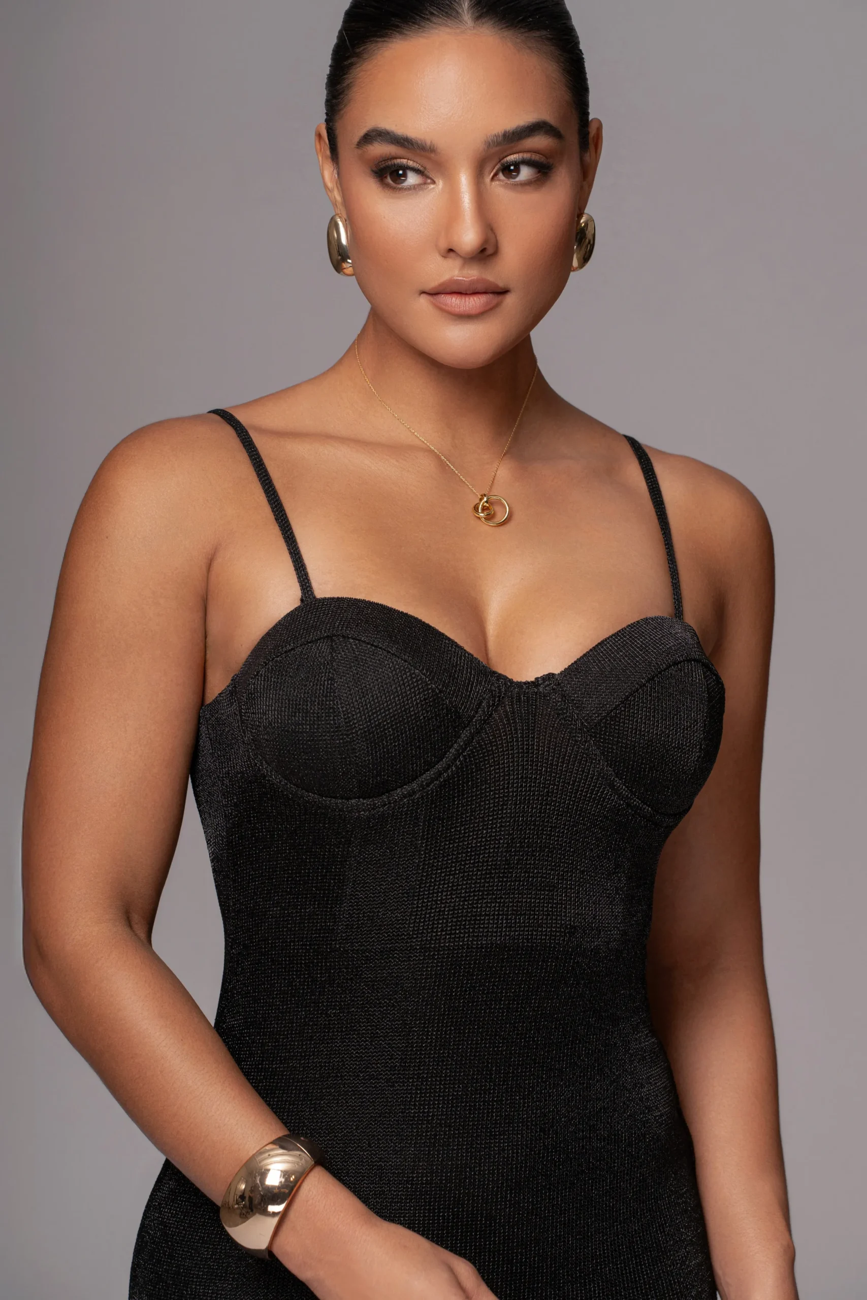 JLUXLABEL Black Twilight Elegance Maxi Dress