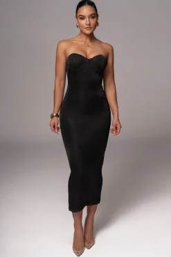 JLUXLABEL Black Twilight Elegance Maxi Dress