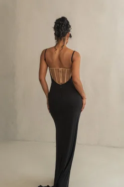 JLUXLABEL Black Until Forever Maxi Dress