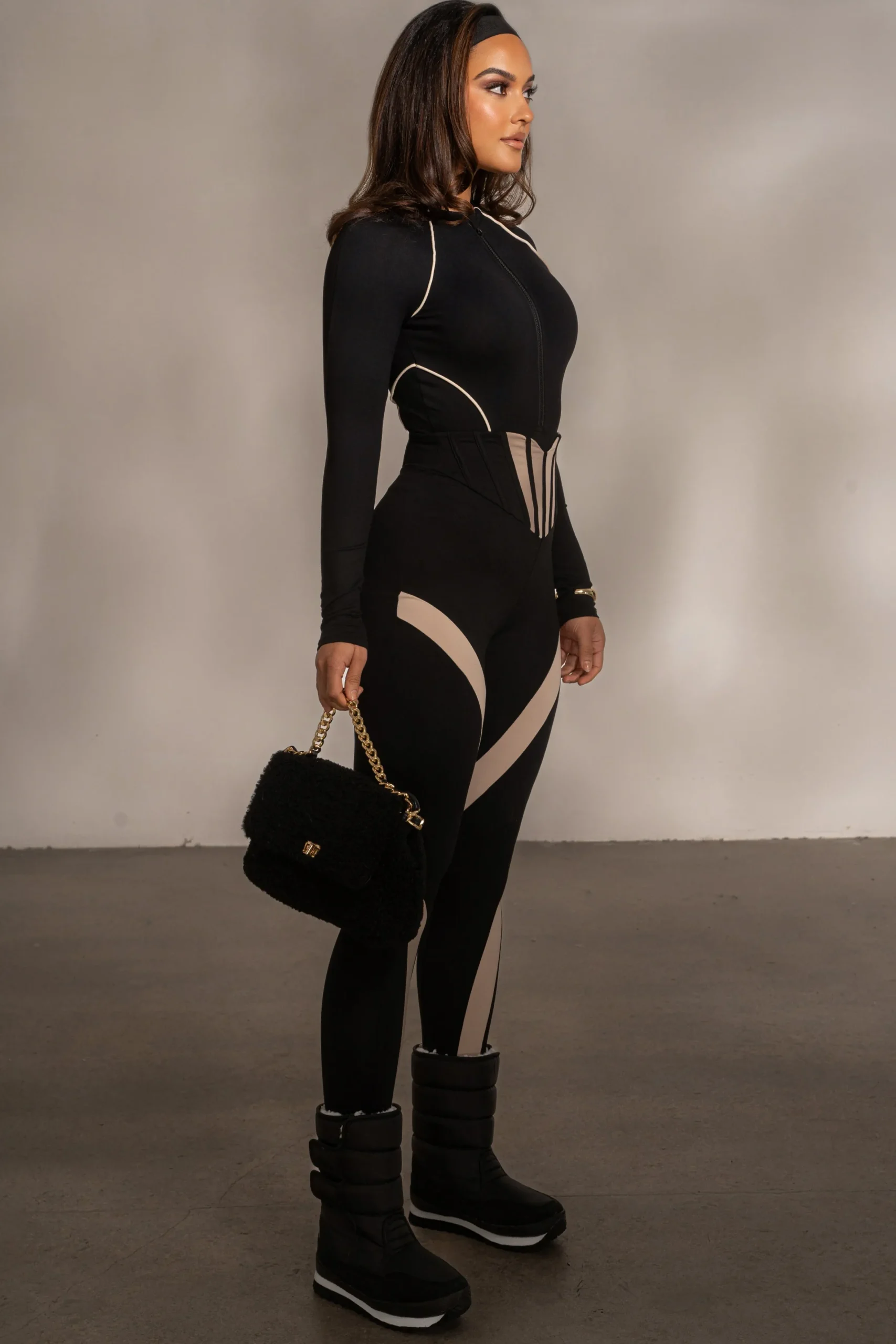 JLUXLABEL Black Valen High Waisted Leggings