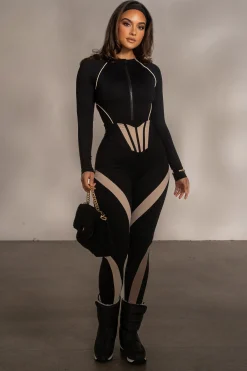 JLUXLABEL Black Valen High Waisted Leggings