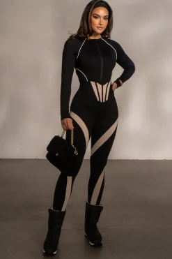 JLUXLABEL Black Valen High Waisted Leggings