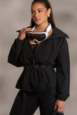 JLUXLABEL Black Willow Belted Jacket