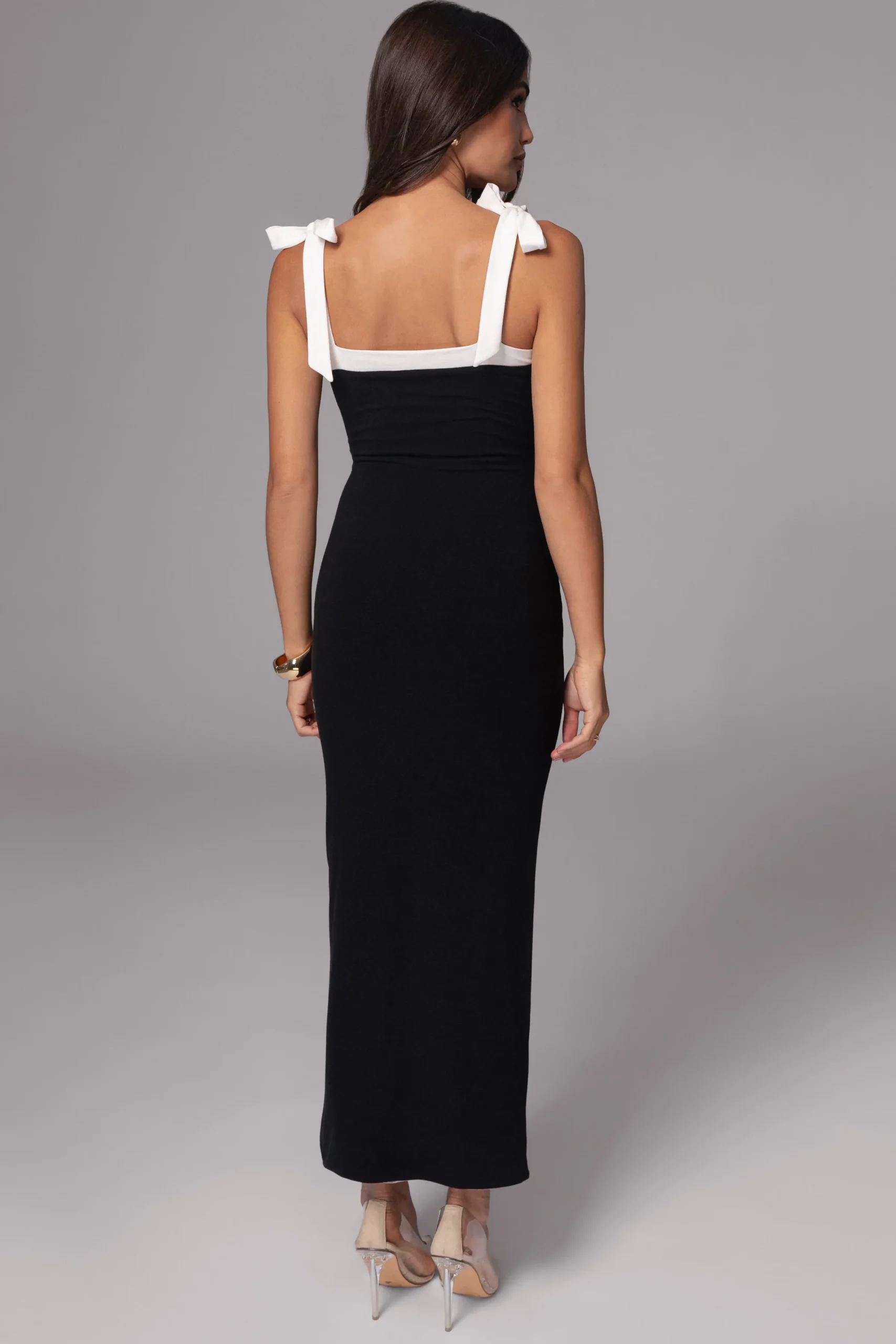 JLUXLABEL Black/Beige Clarice Reversible Maxi Dress