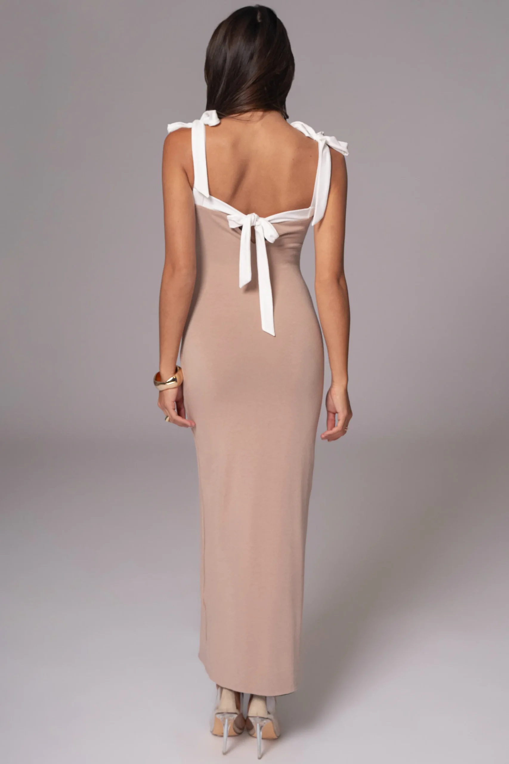 JLUXLABEL Black/Beige Clarice Reversible Maxi Dress