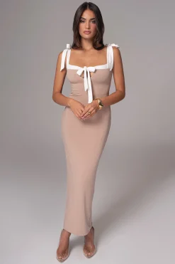JLUXLABEL Black/Beige Clarice Reversible Maxi Dress