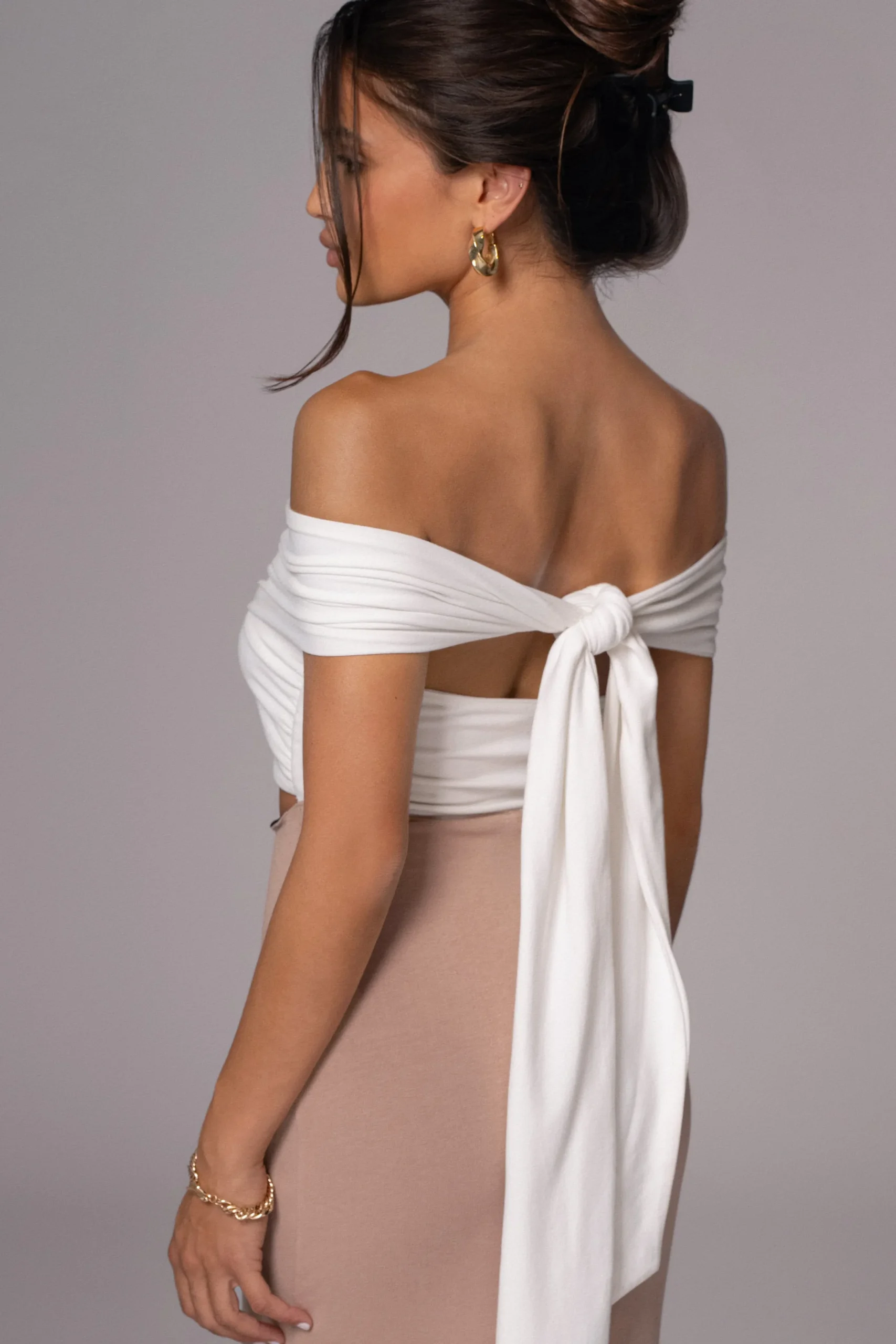 JLUXLABEL Black/Beige Dominic Reversible Maxi Dress