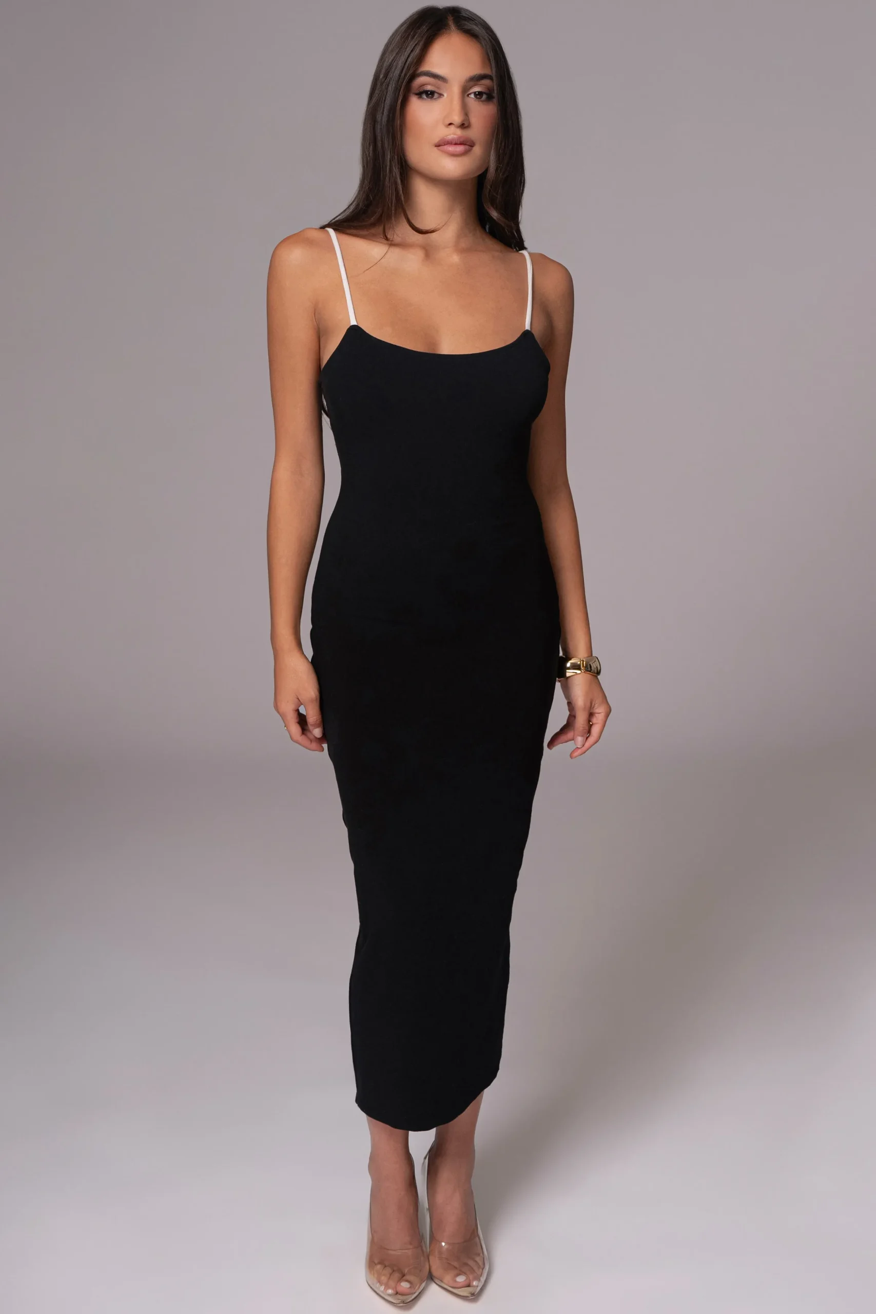 JLUXLABEL Black/Beige Katia Reversible Dress