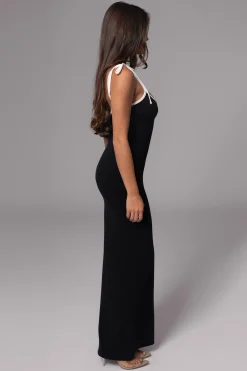 JLUXLABEL Black/Beige Shawna Reversible Maxi Dress