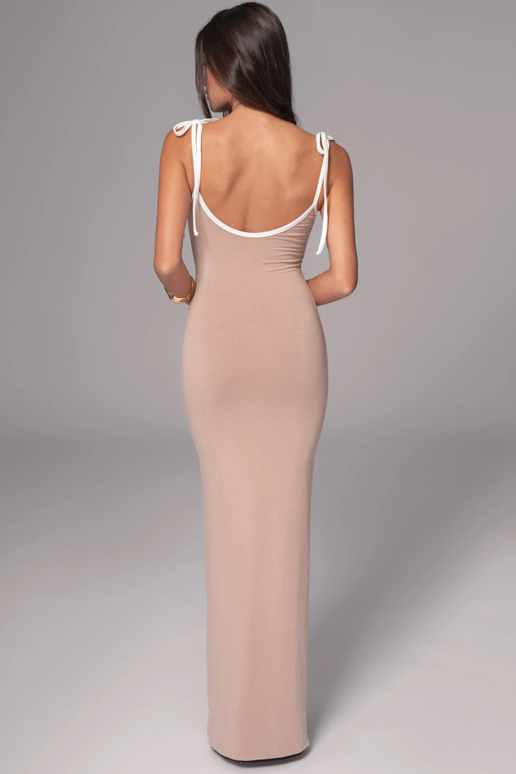 JLUXLABEL Black/Beige Shawna Reversible Maxi Dress