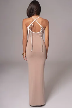 JLUXLABEL Black/Beige Shawna Reversible Maxi Dress