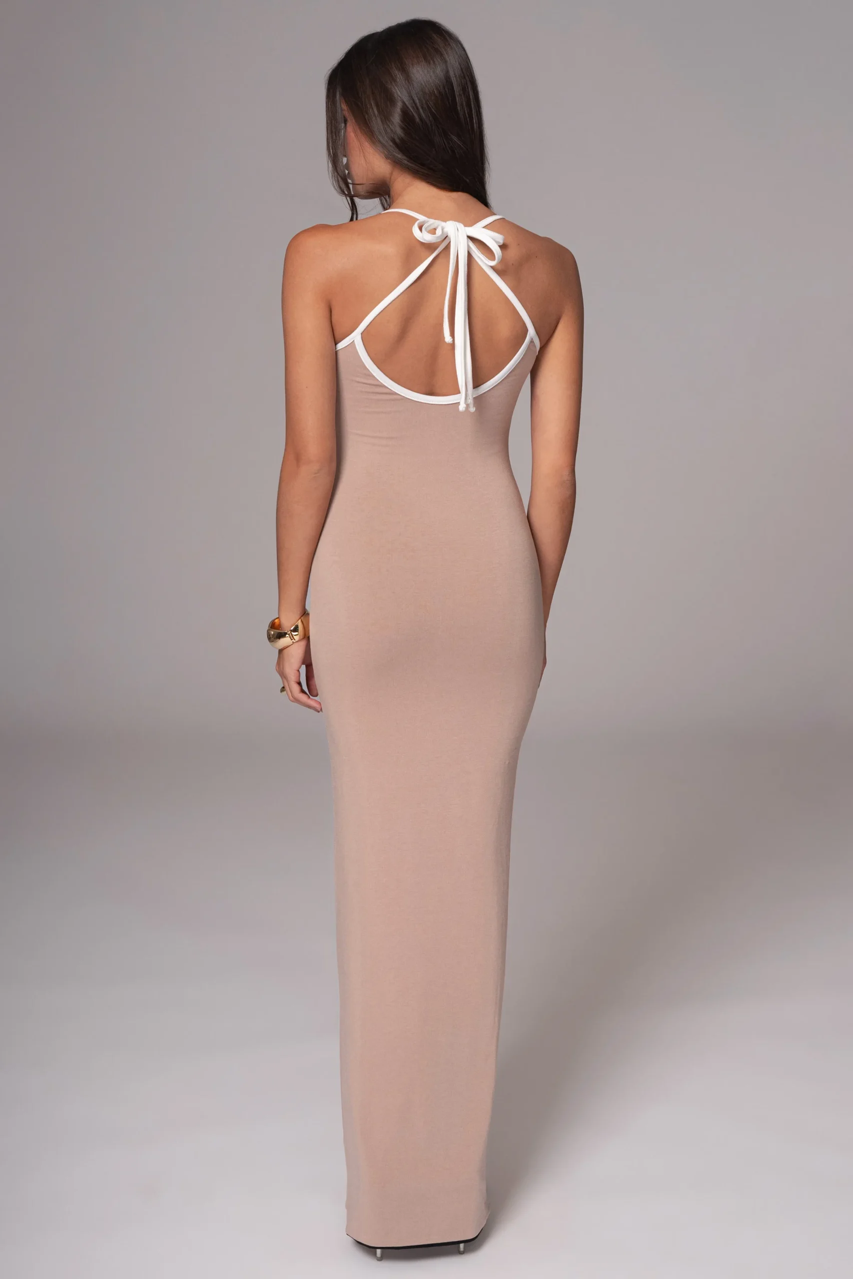 JLUXLABEL Black/Beige Shawna Reversible Maxi Dress