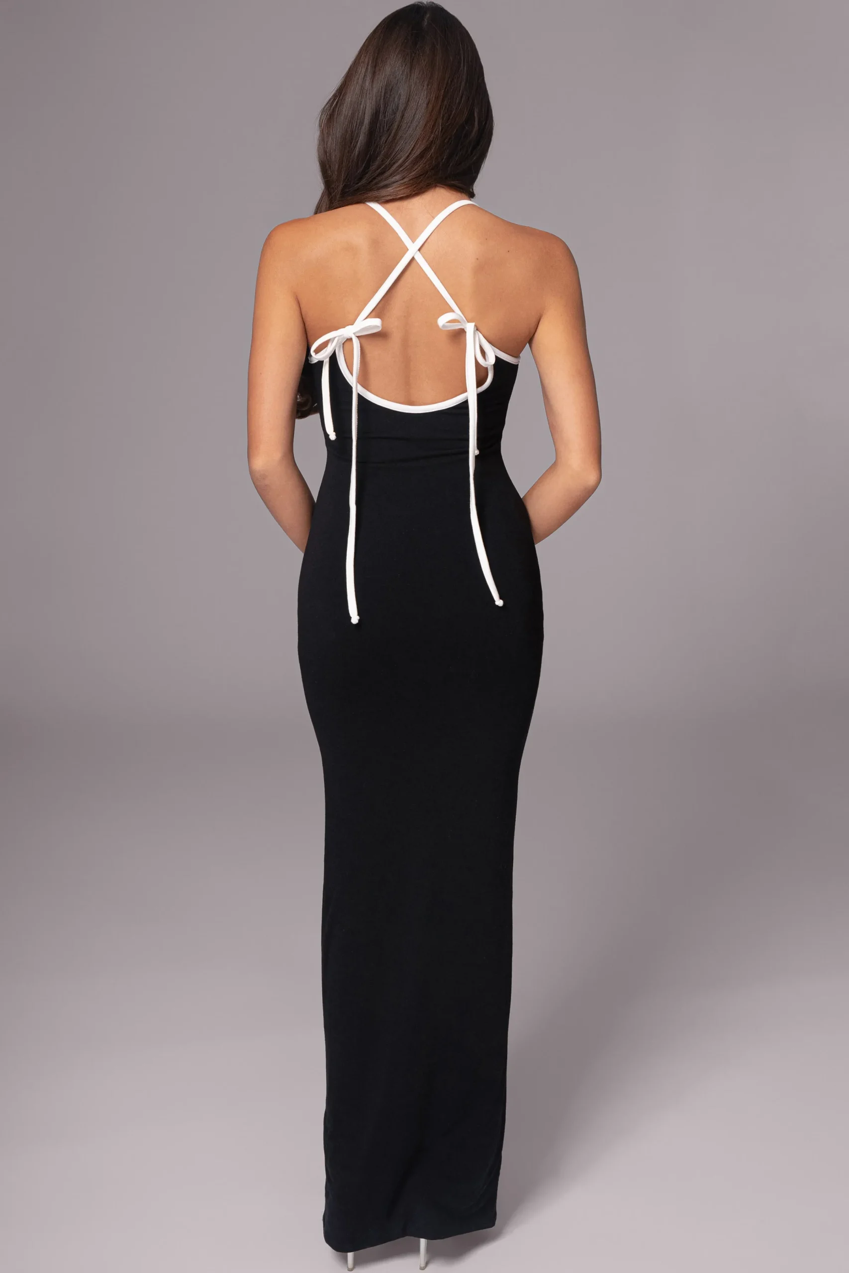 JLUXLABEL Black/Beige Shawna Reversible Maxi Dress