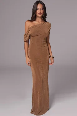 JLUXLABEL Black/Brown Classic Elegance Reversible Maxi Dress