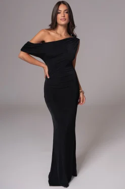 JLUXLABEL Black/Brown Classic Elegance Reversible Maxi Dress