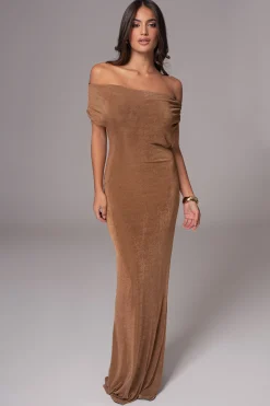 JLUXLABEL Black/Brown Classic Elegance Reversible Maxi Dress