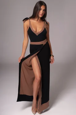 JLUXLABEL Black/Pecan Kamie Reversible Skirt Set