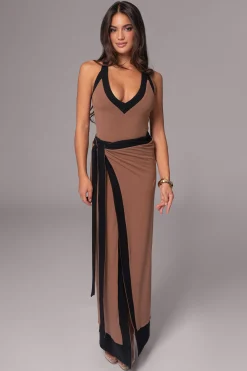 JLUXLABEL Black/Pecan Kamie Reversible Skirt Set