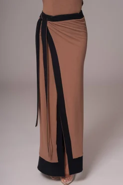 JLUXLABEL Black/Pecan Kamie Reversible Skirt Set