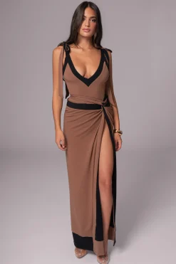 JLUXLABEL Black/Pecan Kamie Reversible Skirt Set